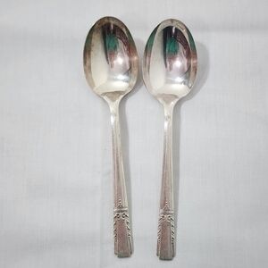 Vintage Lady Drake 1940 2 Dinner Tablespoons By 1881 Rogers Oneida Dinnerwear